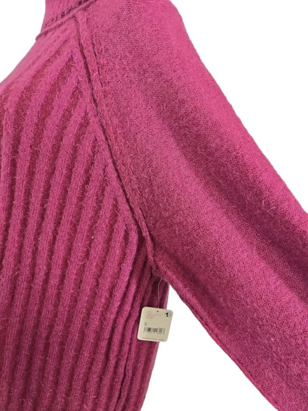 FREE PEOPLE Big City Women’s Small Mulberry Oversized Turtleneck Sweater NWT